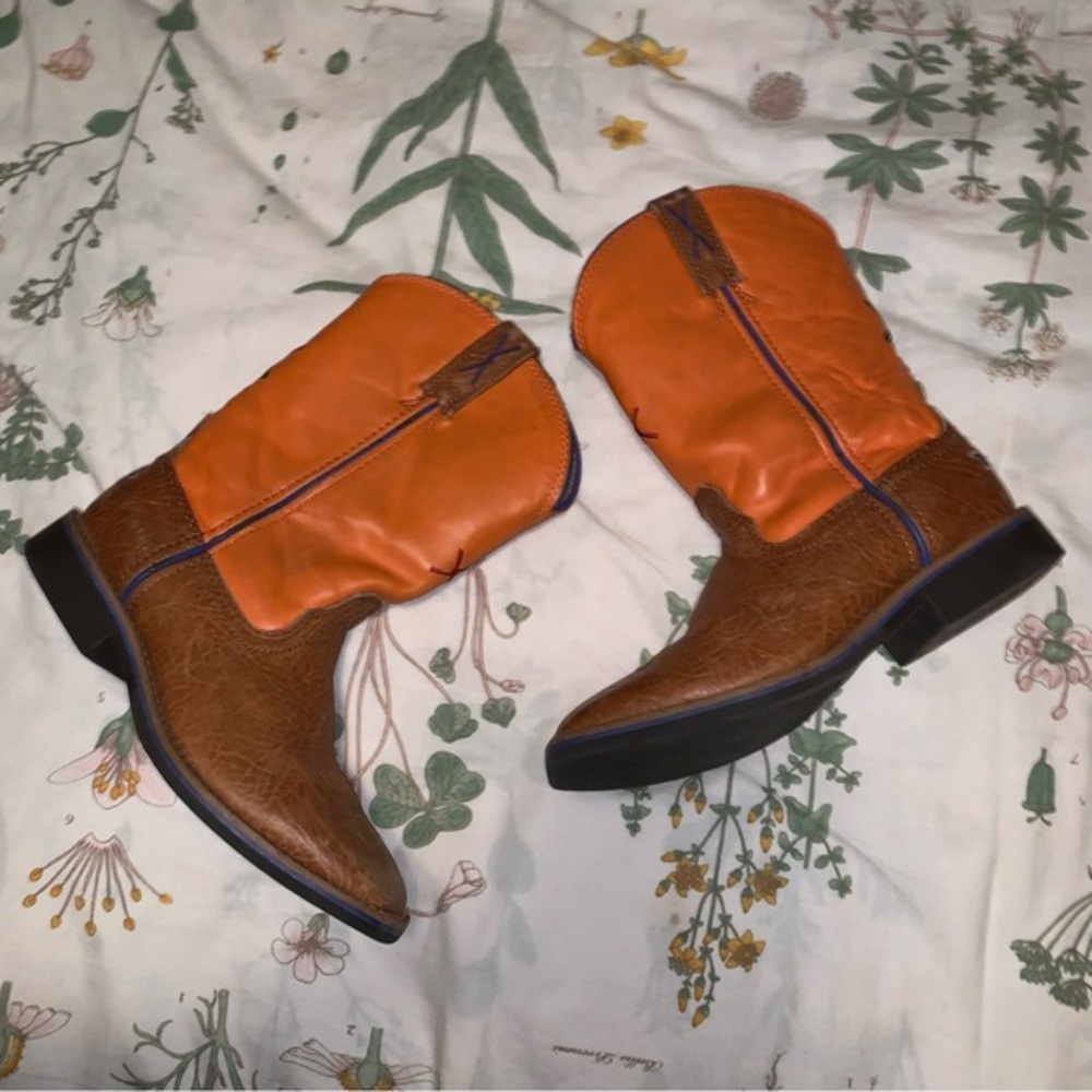 Twisted X' Western Square Toe - Tan / Orange